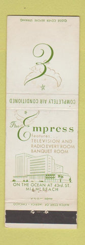 Matchbook Cover - Empress Hotel Miami Beach FL