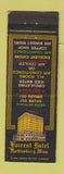 Matchbook Cover - Forrest Hotel Hattiesburg MS