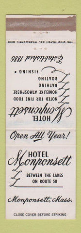 Matchbook Cover - Hotel Monponsett MA