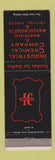 Matchbook Cover - Industrial Chemical Wakefield MA