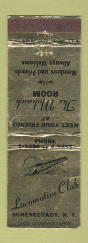 Matchbook Cover - Locomotive Club Schenectady NY WEAR
