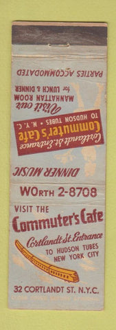Matchbook Cover - Commuter's Cafe New York City train girlie