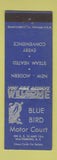 Matchbook Cover - Blue Bird Motor Court Motel Walterboro SC