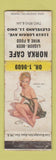 Matchbook Cover - Norka Cafe Cleveland OH pinup WORN