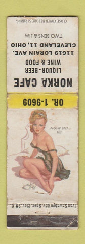 Matchbook Cover - Norka Cafe Cleveland OH pinup WORN