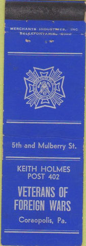 Matchbook Cover - VFW Coraopolis PA Merchants