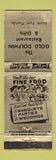 Matchbook Cover - The Gold Dolphin Restaurant North Port FL WEAR