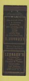 Matchbook Cover - Leonard's Restaurant Buffalo NY