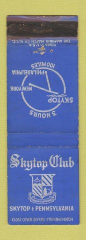 Matchbook Cover - Skytop Club PA WORN