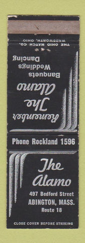 Matchbook Cover - The Alamo Abington MA low phone # WEAR