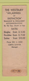 Matchbook Cover - The Wesbury New York City