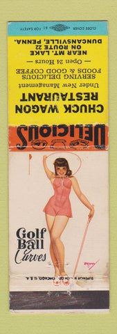 Matchbook Cover - Chuck Wagon Restaurant Duncansville PA pinup WEAR