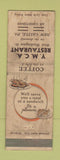 Matchbook Cover - YMCA Restaurant New Castle PA WEAR