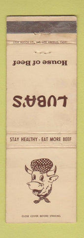 Matchbook Cover - Luba's House of Beef WEAR