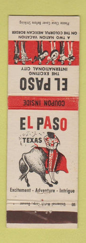 Matchbook Cover - El Paso TX Tourism Commerce Matador