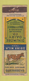 Matchbook Cover - Dinsmore Dairy Jacksonville FL POOR STRIKER