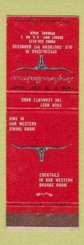 Matchbook Cover - Longhorn BBQ Spokane WA WEAR