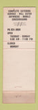 Matchbook Cover - Longhorn BBQ Spokane WA WEAR