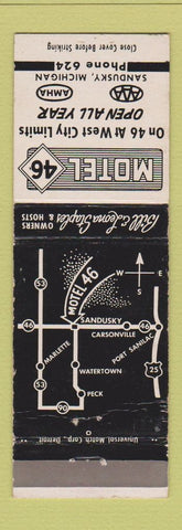 Matchbook Cover - Motel 46 Sandusky MI low phone #