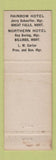 Matchbook Cover - Hotel Rainbow Great Falls MT