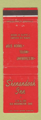 Matchbook Cover - Shenandoah Inn Old Washington OH