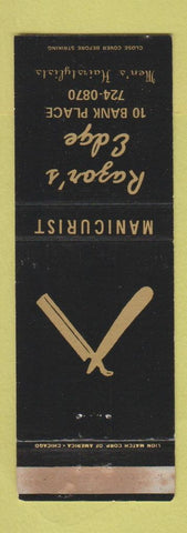 Matchbook Cover - Razor's Edge Manicurist manicures Men's Salon WEAR
