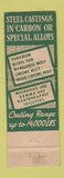 Matchbook Cover - Commercial Steel Casting Marion OH