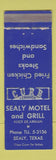 Matchbook Cover - Sealy Motel and Grill Sealy TX WORN