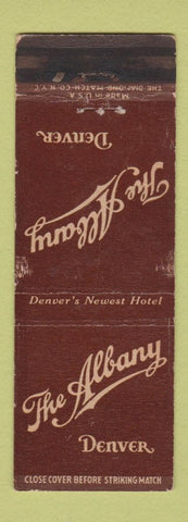 Matchbook Cover - The Albany Hotel Denver Colorado WEAR