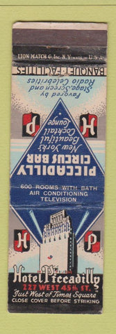 Matchbook Cover - Hotel Piccadilly New York City WEAR