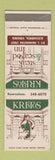 Matchbook Cover - Kristos Steak Seafood Inn Alexandria VA