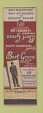 Matchbook Cover - Bert Green Men's Clothes New York City