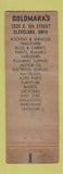 Matchbook Cover - Goldmarks Store Cleveland OH WORN