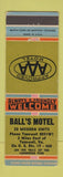 Matchbook Cover - Ball's Motel Tazewell VA