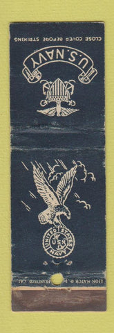 Matchbook Cover - US Navy eagle WEAR