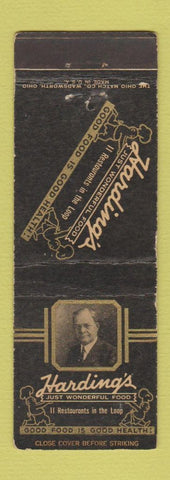 Matchbook Cover - Harding's Restaurants Chicago IL WEAR