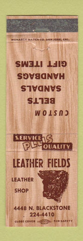 Matchbook Cover - Leather Fields Leather Shop