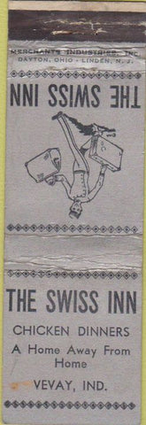 Matchbook Cover - Swiss Inn Vevay IN Merchants WEAR