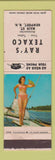 Matchbook Cover - Ray's Texaco oil gas Newport NH pinup