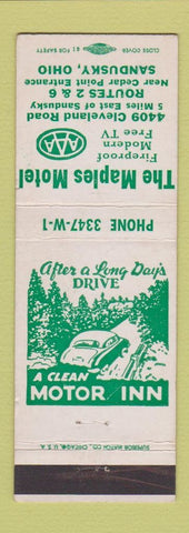 Matchbook Cover - Maples Motel Sandusky OH