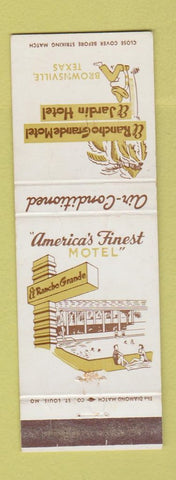 Matchbook Cover - El Rancho Grande Motel El Jardin Brownsville TX