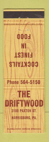 Matchbook Cover - The Driftwood Harrisburg PA