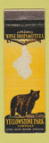 Matchbook Cover - Yellowstone Park Bear Old Faithful