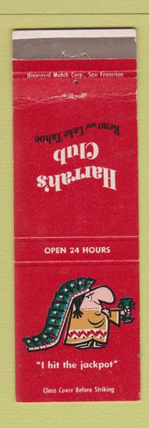 Matchbook Cover - Harrah's Club Reno Lake Tahoe CA casino WEAR