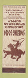 Matchbook Cover - Colorado Sportsman Supply hunting fishing Loveland Colorado