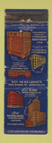 Matchbook Cover - Hotels Laurel Jackson MS Baton Rouge LA Heidelberg WORN