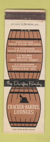 Matchbook Cover - Motor Hotels Manchester Hampton NH Portland ME Dunfey WEAR
