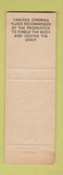 Matchbook Cover - Motor Hotels Manchester Hampton NH Portland ME Dunfey WEAR