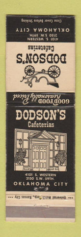 Matchbook Cover - Dodson's Cafeterias Oklahoma City OK