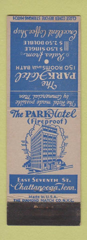 Matchbook Cover - The Park Hotel Chattanooga TN